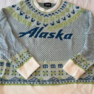 Alaska Airlines 2020 Holiday Ugly Christmas Sweater Size XL Fair Aisle Christmas